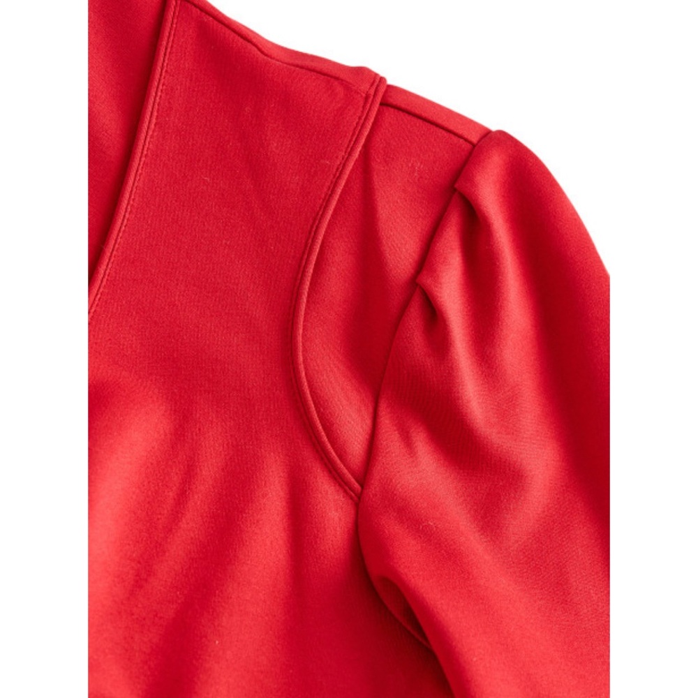 Women’s Orange Open-Front Blazer Jacket - Picture 5 of 5